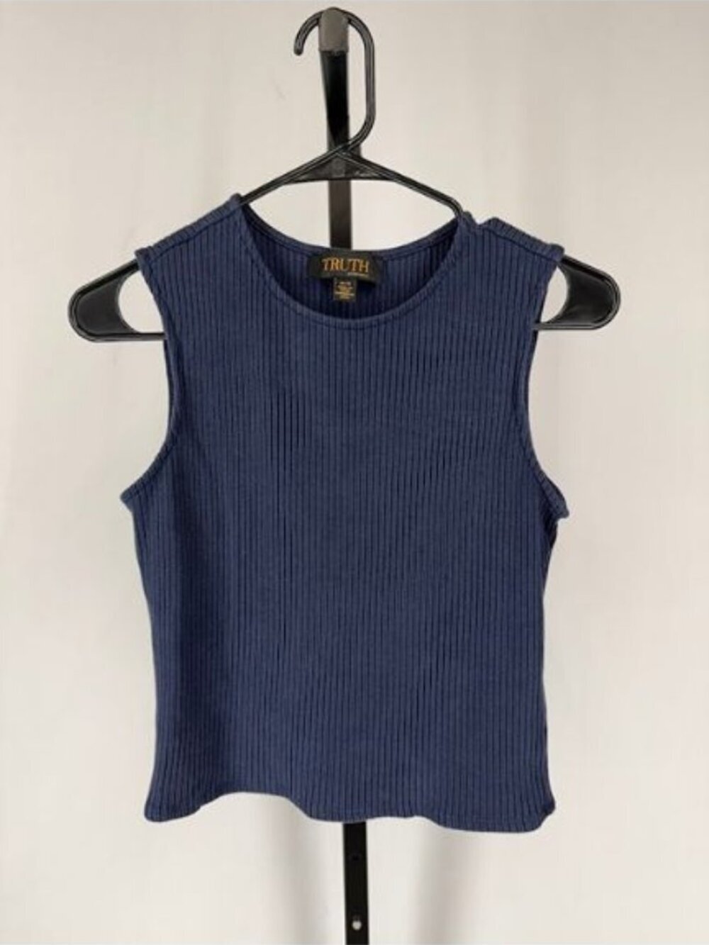 Truth by Republic Navy Blue Ribbed Tank Top